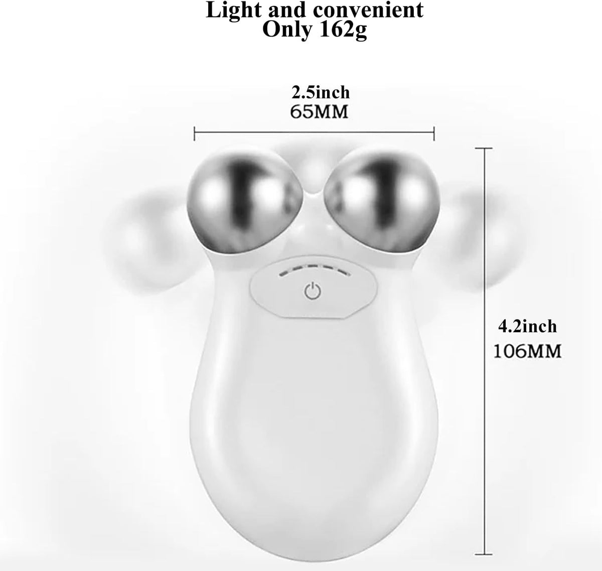 Microcurrent facial device in white, front view